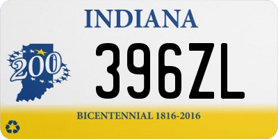 IN license plate 396ZL