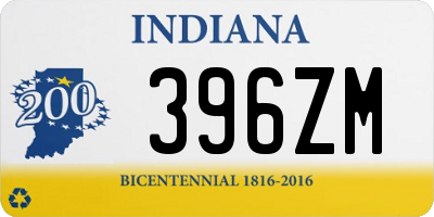 IN license plate 396ZM