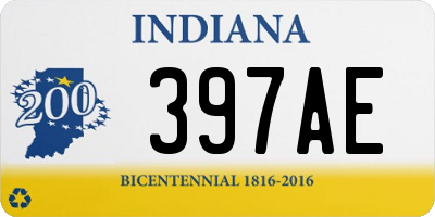 IN license plate 397AE