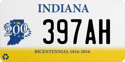 IN license plate 397AH