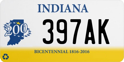 IN license plate 397AK