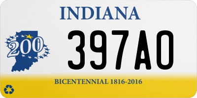 IN license plate 397AO