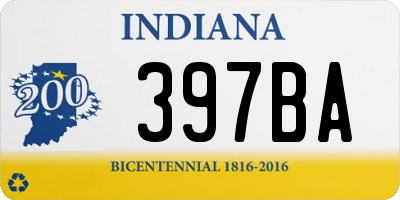 IN license plate 397BA