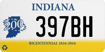 IN license plate 397BH