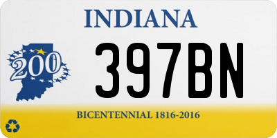 IN license plate 397BN