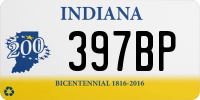 IN license plate 397BP