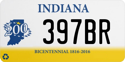 IN license plate 397BR