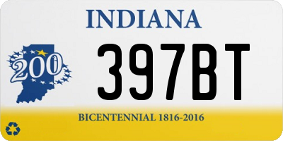 IN license plate 397BT