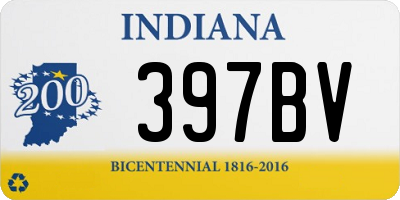 IN license plate 397BV