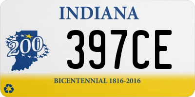 IN license plate 397CE