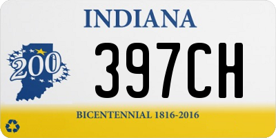 IN license plate 397CH