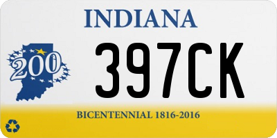 IN license plate 397CK