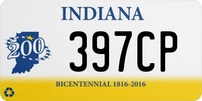 IN license plate 397CP