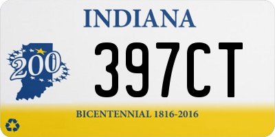 IN license plate 397CT