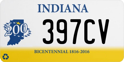 IN license plate 397CV