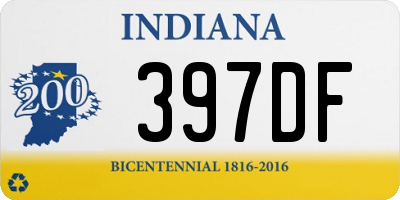 IN license plate 397DF