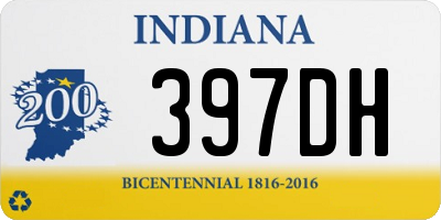 IN license plate 397DH