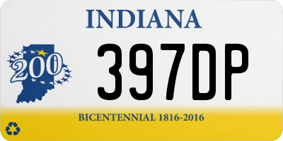 IN license plate 397DP