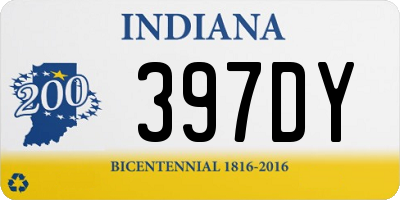 IN license plate 397DY