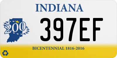 IN license plate 397EF