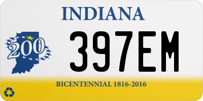 IN license plate 397EM