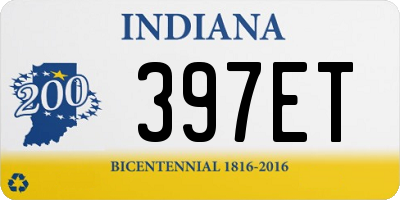 IN license plate 397ET