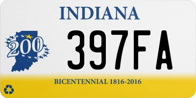 IN license plate 397FA