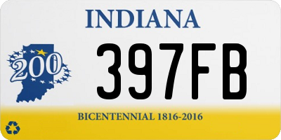 IN license plate 397FB