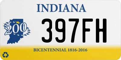 IN license plate 397FH