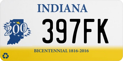 IN license plate 397FK