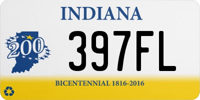 IN license plate 397FL