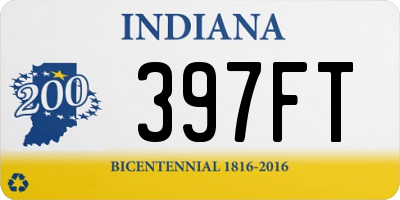 IN license plate 397FT