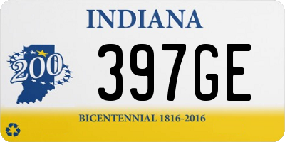 IN license plate 397GE