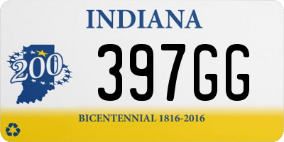 IN license plate 397GG