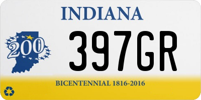 IN license plate 397GR