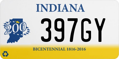 IN license plate 397GY