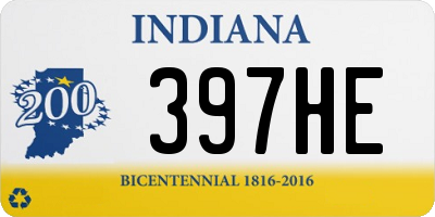 IN license plate 397HE