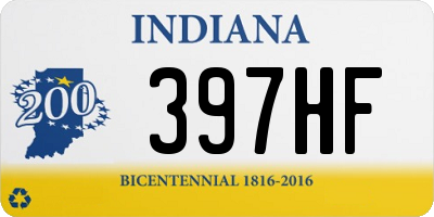 IN license plate 397HF