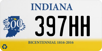 IN license plate 397HH