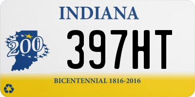 IN license plate 397HT