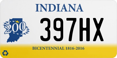 IN license plate 397HX