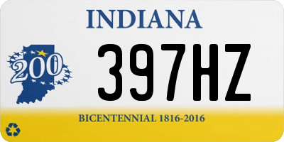 IN license plate 397HZ