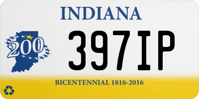 IN license plate 397IP