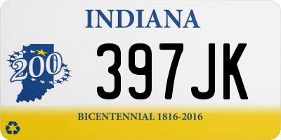 IN license plate 397JK