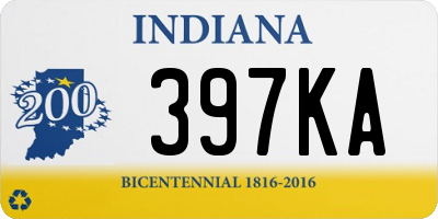 IN license plate 397KA