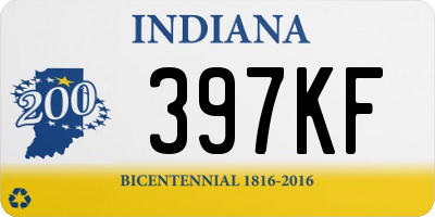 IN license plate 397KF