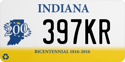 IN license plate 397KR