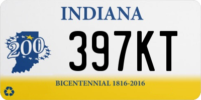 IN license plate 397KT