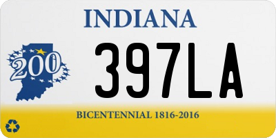 IN license plate 397LA