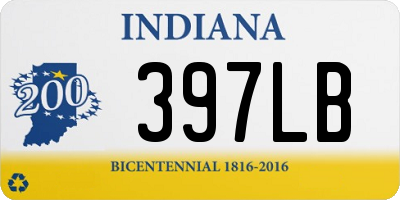 IN license plate 397LB